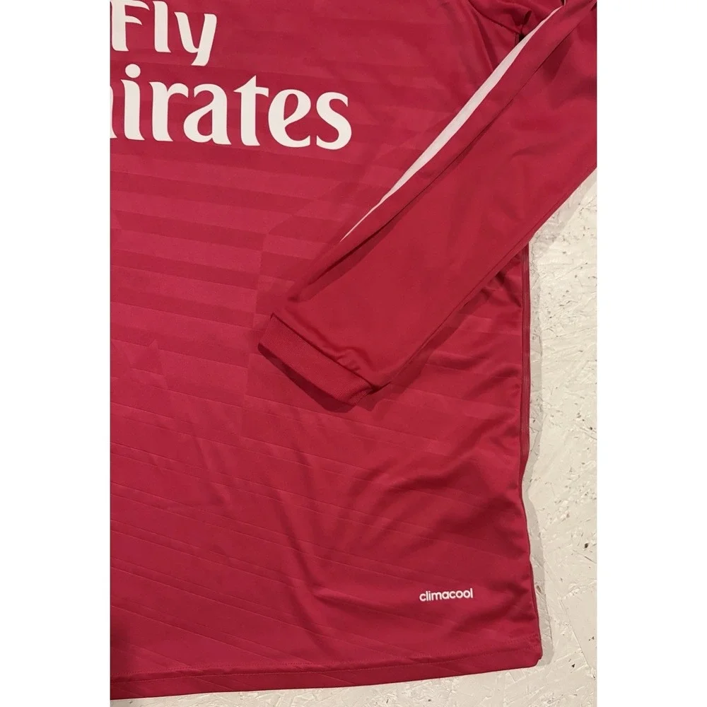 adidas Real Madrid Gareth Bale Pink Long Sleeve Soccer Jersey‎ Patch Mens M
